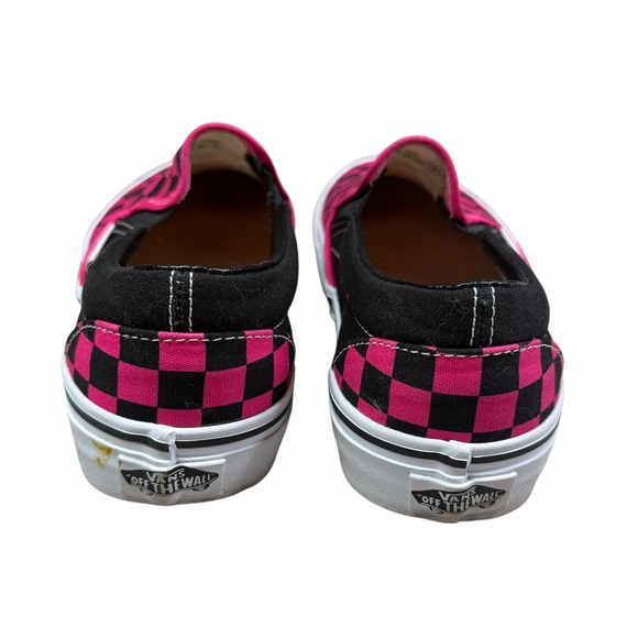 NWOT Vans Pink & Black Checkerboard Unisex Slip-On Skate Shoe - Size 8.5 - Picture 12 of 16